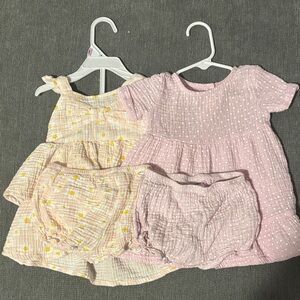 Pink and Purple Baby Dress Set